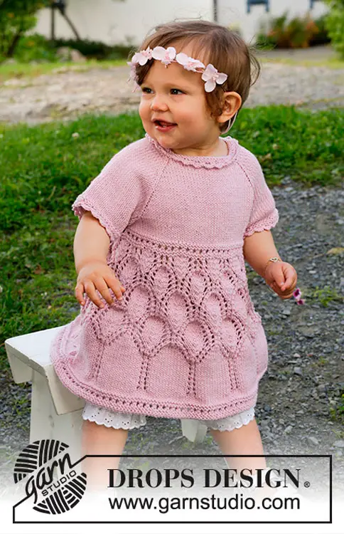 Vestido para bebê tricotado