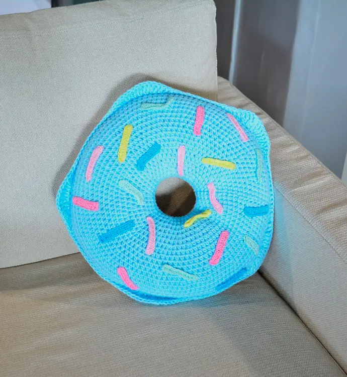Almofada de Donuts em crochê