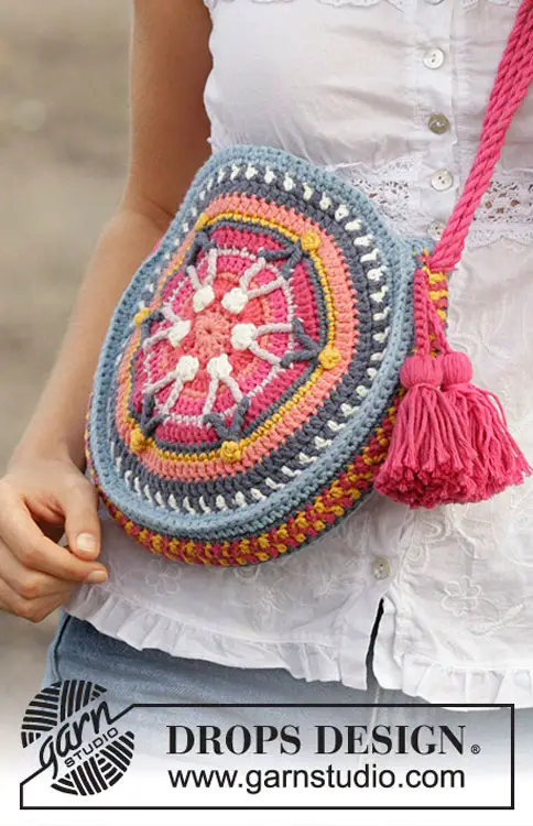 Bolsa de crochê Tesouro de Verão Bolsa de crochê Tesouro de Verão